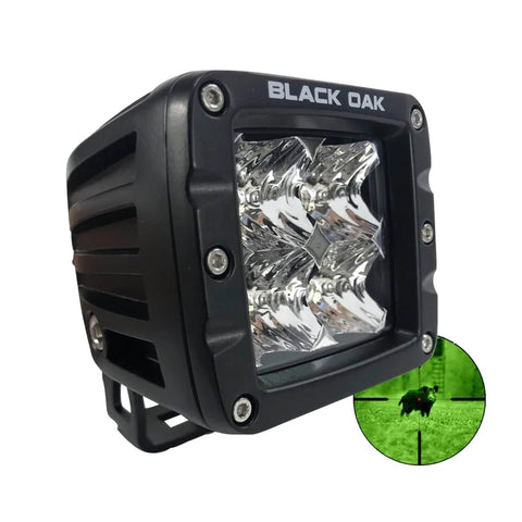 Black Oak Pro Series 3.0 2" 940nm Infrared Pod Light - Flood Optics - Black Housing [2IR-POD940]