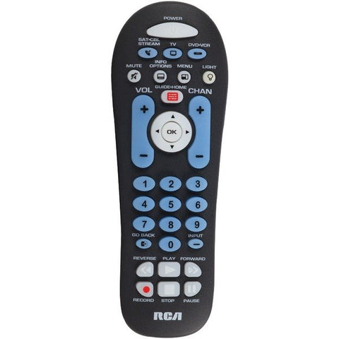 RCA RCR313BEV 3-Device Backlit Big-Button Universal Remote, Black