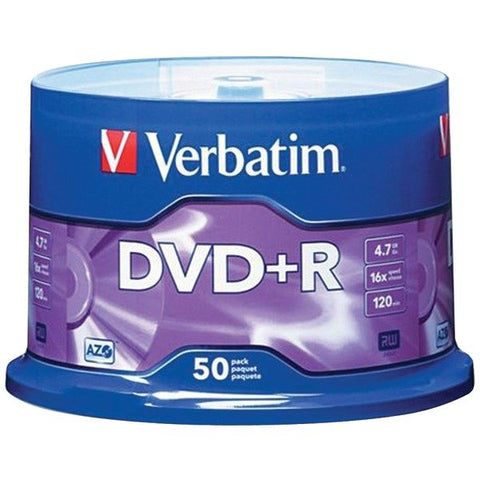 Verbatim 95037 AZO 4.7-GB 16x DVD+R Discs on 50-Count Spindle, 95037