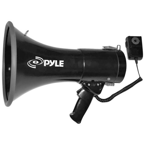 Pyle PMP53IN 50-Watt Megaphone Bullhorn with Aux, Siren, and Talk Modes