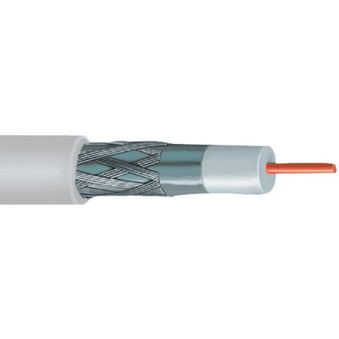 Vextra V621BW RG6 Solid Copper Coaxial Cable, 1,000ft (White)