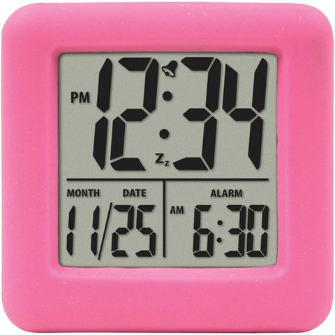 Equity by La Crosse 70902 Soft Cube LCD Alarm Clock (Pink)