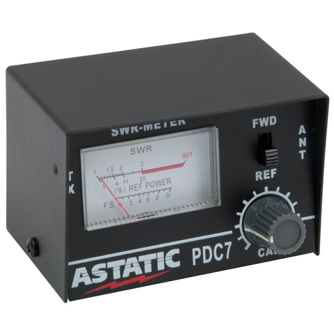 Astatic PDC-7 Compact SWR Meter 302-01768 SWR Meter for CB Radio Antennas-Black