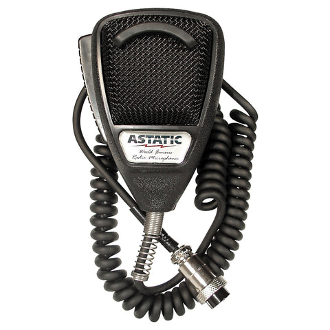 Astatic CB Mic 302-10001 Black 4-Pin Dynamic Noise Canceling CB Microphone Coiled Cord-Black