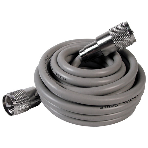 Astatic RG8X Caxial Cable 3FT 302-10268 RG8X Cable with PL-259 Connectors Cable for CB Radio Ham Radio Antenna SWR Meter-Gray