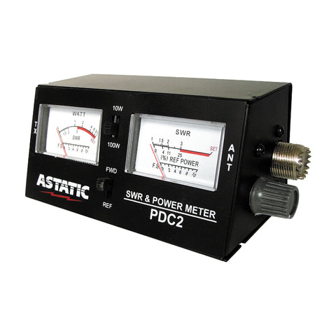 Astatic  302-PDC2 SWR Power Field Strength Test Meter with SO-239 UHF Connector for CB Operation  SWR Bridge-Black