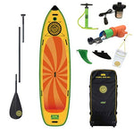 SOLsumo Multi Person Inflatable Paddle Board - Classic | Stand Up 11' Paddle Board Bundle | Rigid Family 11 Foot SUP for Yoga & Fishing | River Paddleboard Sup w/Five-Year Warranty