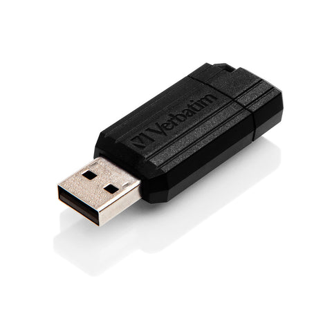 16GB PinStripe USB Flash Drive Black