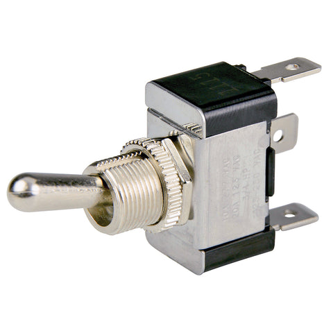 BEP SPDT Chrome Plated Toggle Switch - ON/OFF/ON [1002001]