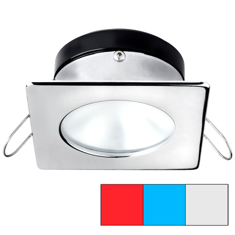 i2Systems Apeiron A1120 Spring Mount Light - Square/Round - Red, Cool White  Blue - Polished Chrome [A1120Z-12HAE]