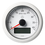 Veratron 3-3/8" (85MM) ViewLine Tachometer w/Multi-Function Display - 0 to 4000 RPM - White Dial  Bezel [A2C59512397]