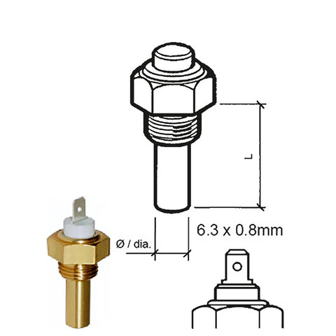 Veratron Coolant Temperature Sensor - 40C to120C - 5/8 -18UNF-3A Thread [323-801-001-008N]