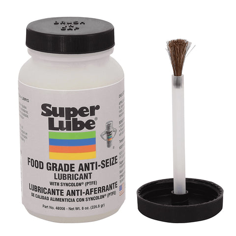 Super Lube Food Grade Anti-Seize w/Syncolon (PTFE) - 8oz Brush Bottle [48008]