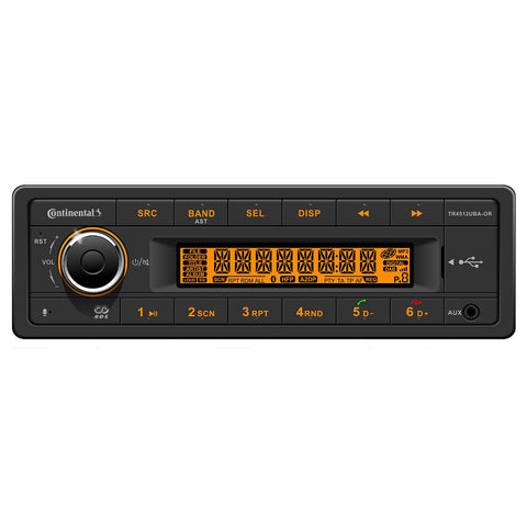 Continental Stereo w/AM/FM/BT/USB/PA System Capable - 12V [TR4512UBA-OR]