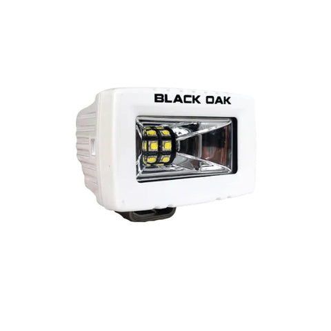 Black Oak 2" Marine Spreader Light - Scene Optics - White Housing - Pro Series 3.0 [2-MS-S]