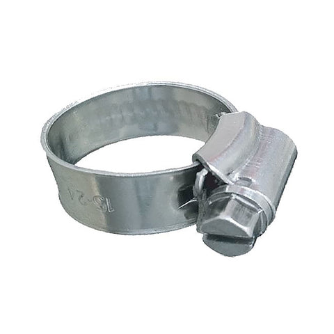 Trident Marine 316 SS Non-Perforated Worm Gear Hose Clamp - 3/8" Band - 5/8"15/16" Clamping Range - 10-Pack - SAE Size 8 [705-0121]