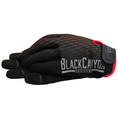 Black Canyon Outfitters Safety Work Gloves Hi-Vis Hi-Dexterity Synthetic Leather w Padded Back Large BHG622L