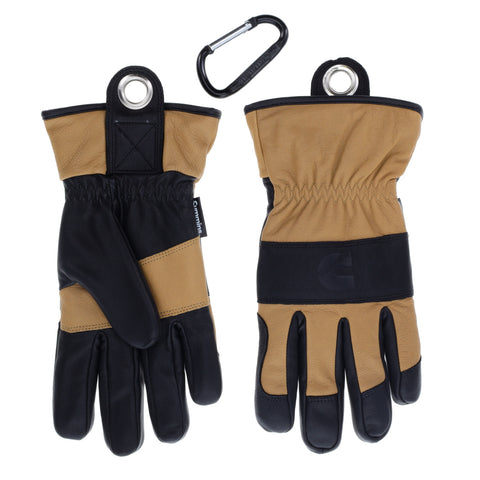 Winter Leather Gloves CMN35159 - Work Gloves Goatskin Leather Fleece Lined with Thinsulate Winter Gloves Men Women Driving Utility Glove - Large