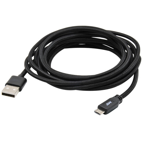 10 Foot Micro to USB Cable Black