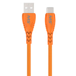 10ft USB-C to USB-A His-Vis Cable Orange