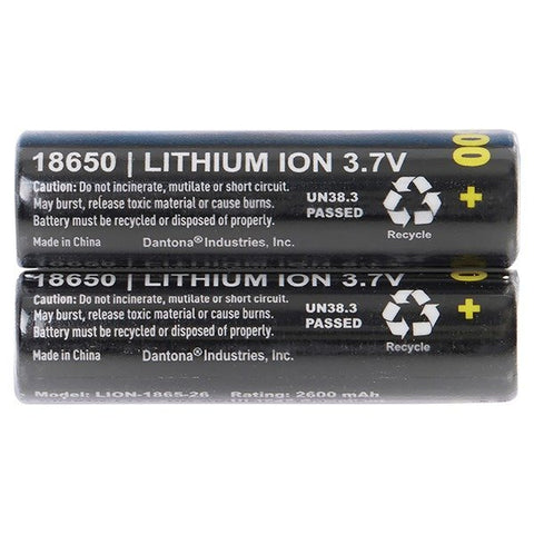 Ultralast UL1865-26-2P 2,600 mAh 18650 Retail Blister-Carded Batteries (2 Pack)