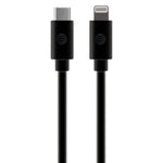 AT&T TCL01-BLK Charge and Sync USB to USB-C Cable with Lightning Connectors, 4 Feet