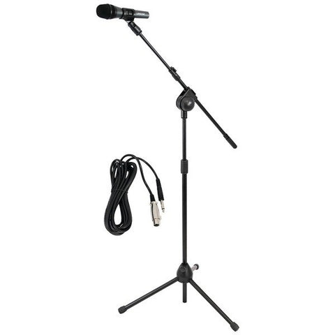 Pyle PMKSM20 Microphone & Tripod Stand with Extending Boom & Microphone Cable Package