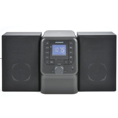 SYLVANIA SRCD2732BT-BLACK Bluetooth Micro System with FM Radio and CD Player (Black)