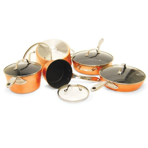 THE ROCK by Starfrit 030910-001-STAR 10-Piece Copper Cookware Set