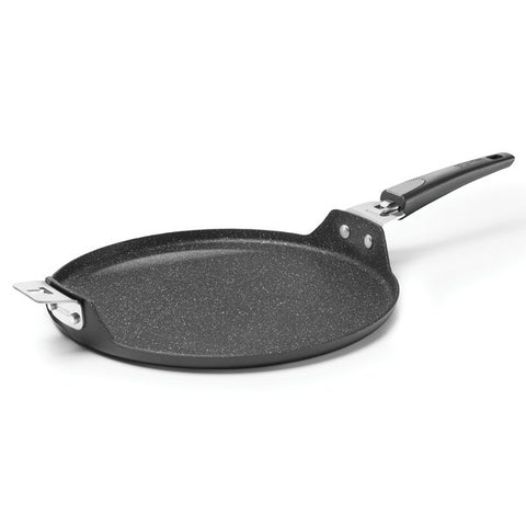 THE ROCK by Starfrit 034714-004-0000 12.5-Inch Pizza Pan/Flat Griddle with T-Lock Detachable Handle