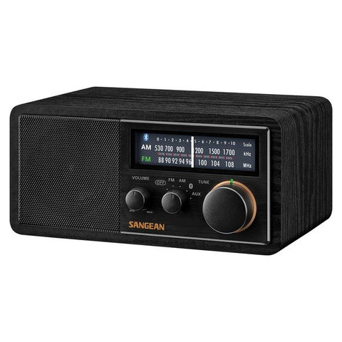 Sangean SG-118 SG-118 Tabletop Retro Wooden Cabinet AM/FM Analog Radio Receiver with Bluetooth
