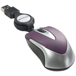 Verbatim 97253 Metro Series Corded Optical Computer Mouse, Mini Travel, 3 Buttons, USB 2.0 (Purple)