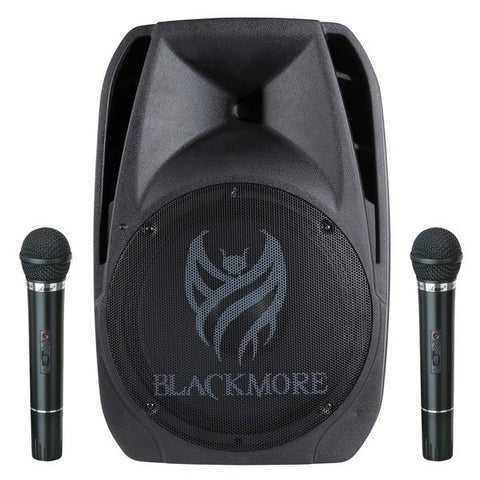 Blackmore Pro Audio BJP-15BT Portable Amplified 2-Way Loudspeaker with Microphones