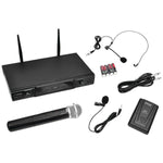 Pyle PDWM2115 VHF Dual-Channel Wireless Microphone Receiver System with Independent Volume Control