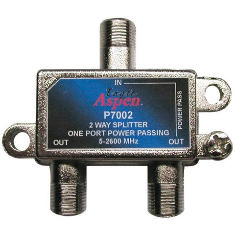 Eagle Aspen 500308 2-Way 2,600 MHz Coaxial Splitter with 1-Port Power Passing