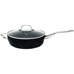 THE ROCK by Starfrit 060318-003-0000 11", 4.7-Quart Deep Saute Pan with Glass Lid & Stainless Steel Handles