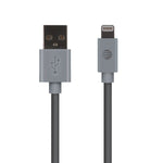 AT&T PVLC1-GRY 4-Ft. PVC Charge and Sync Lightning Cable (Gray)