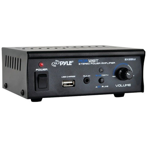 Pyle PCA12BT 25-Watt x 2 Mini Blue Series Bluetooth Stereo Power Amp