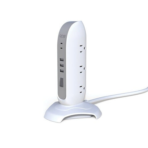 ONE Power OPTS531 5-Outlet Surge Protection Power Tower with 3 USB Ports