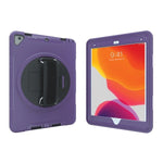 CTA Digital PAD-PCGK10P Protective Case with Built-in 360? Rotatable Grip Kickstand for iPad (Purple)