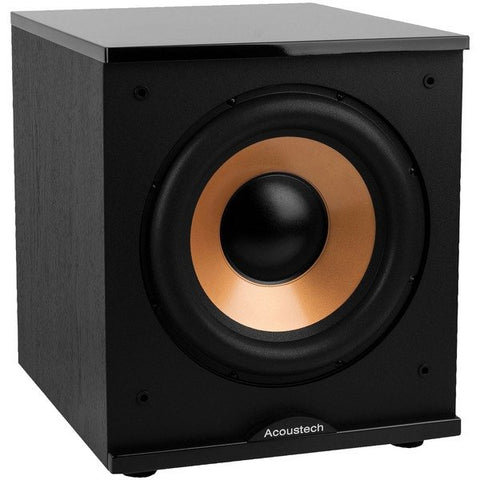 BIC America H-100II Acoustech H-100II 12-In. Indoor Front-Firing Powered Subwoofer, 500 Watts, Black