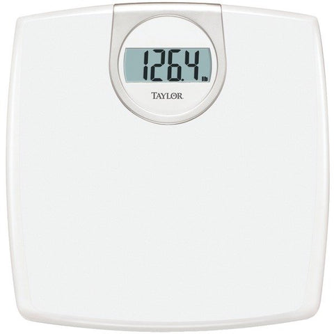 Taylor Precision Products 702940133 LCD Readout 330-lb Capacity White Bathroom Scale