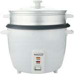 Brentwood TS-380S 10-Cups Cooked/20-Cups Uncooked Electric Rice Cooker with Steamer, White