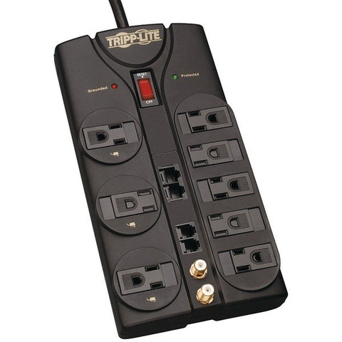 Tripp Lite TLP810NET Protect It! 8-Outlet Surge Protector (3,240 Joules; 10ft cord; Modem/coaxial/Ethernet protection)