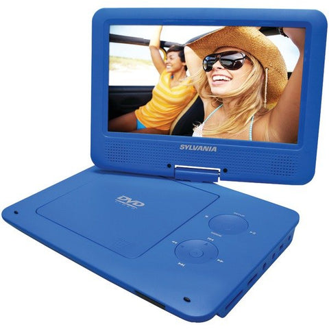 SYLVANIA SDVD9020B-BLUE 9-Inch Portable DVD Player with 5-Hour Battery (Blue)