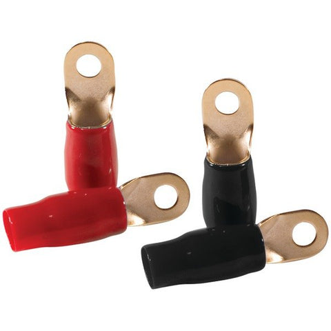 DB Link RT4 Gold Edition Car Auto 5/16-In. Ring Terminals, Gold Finish, 4 Pack (4 Gauge)