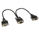 Tripp Lite P516-001-HR VGA Monitor Y-Splitter Cable, 1ft (for 1600 x 1200 high-resolution monitors)