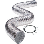 Deflecto FLXC0405 3-Ply 4-In. Class 1 Flexible Aluminum Duct with Spring Clamps (5 Ft.)