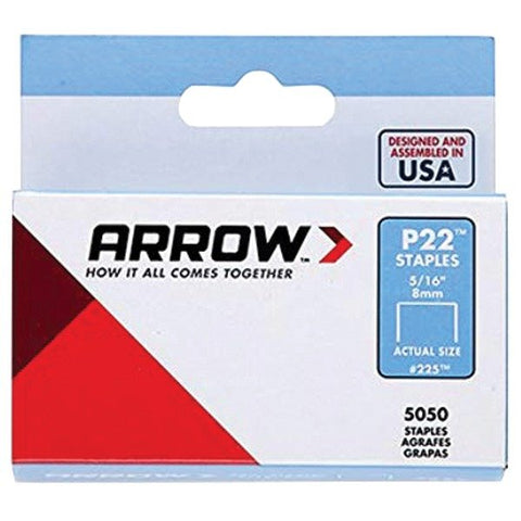 Arrow 225 P22 Plier Staples, 5,050 pack (5/16 In.)