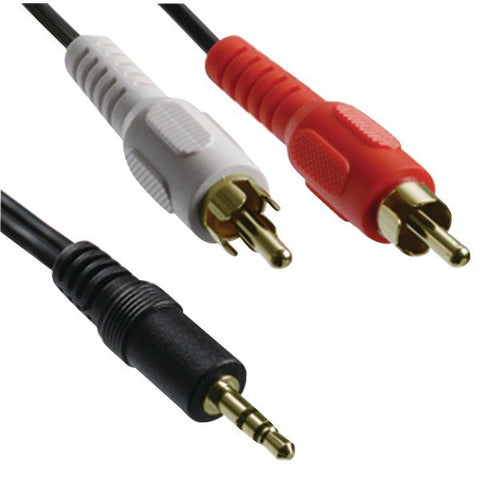 Axis 41360 Y-Adapter with 3.5mm Stereo Plug to 2 RCA Plugs, 3ft